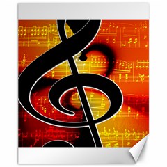 Clef Music Lines Notenblatt Canvas 11  X 14  by HermanTelo