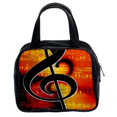 Clef Music Lines Notenblatt Classic Handbag (two Sides) by HermanTelo