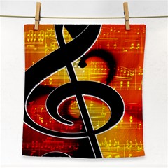 Clef Music Lines Notenblatt Face Towel by HermanTelo