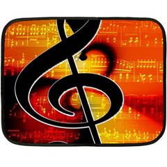 Clef Music Lines Notenblatt Fleece Blanket (mini) by HermanTelo