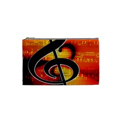 Clef Music Lines Notenblatt Cosmetic Bag (small) by HermanTelo