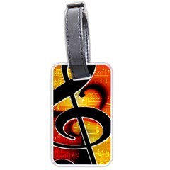 Clef Music Lines Notenblatt Luggage Tag (one Side) by HermanTelo