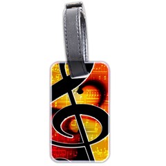 Clef Music Lines Notenblatt Luggage Tag (two Sides)