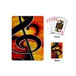 Clef Music Lines Notenblatt Playing Cards Single Design (Mini) Back