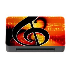 Clef Music Lines Notenblatt Memory Card Reader With Cf by HermanTelo