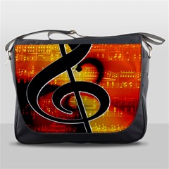 Clef Music Lines Notenblatt Messenger Bag by HermanTelo