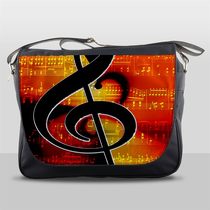 Clef Music Lines Notenblatt Messenger Bag