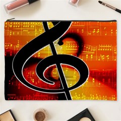 Clef Music Lines Notenblatt Cosmetic Bag (xxxl) by HermanTelo