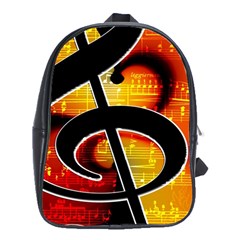 Clef Music Lines Notenblatt School Bag (xl) by HermanTelo