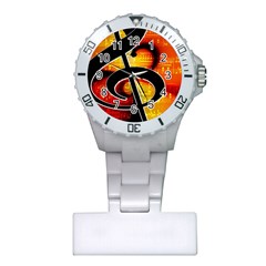 Clef Music Lines Notenblatt Plastic Nurses Watch