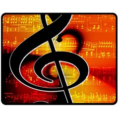 Clef Music Lines Notenblatt Double Sided Fleece Blanket (medium) 