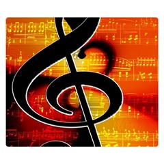 Clef Music Lines Notenblatt Double Sided Flano Blanket (small) 