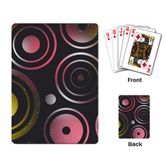 Circles Yellow Space Playing Cards Single Design (rectangle)