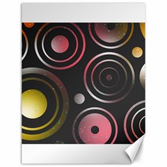 Circles Yellow Space Canvas 12  X 16 