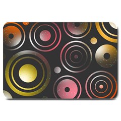 Circles Yellow Space Large Doormat 