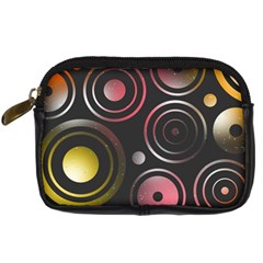 Circles Yellow Space Digital Camera Leather Case