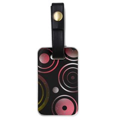 Circles Yellow Space Luggage Tag (one Side)