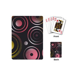 Circles Yellow Space Playing Cards Single Design (mini)