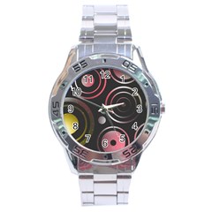 Circles Yellow Space Stainless Steel Analogue Watch