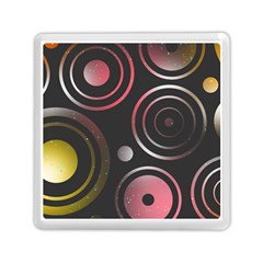 Circles Yellow Space Memory Card Reader (square)