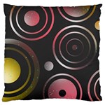 Circles Yellow Space Large Cushion Case (One Side) Front