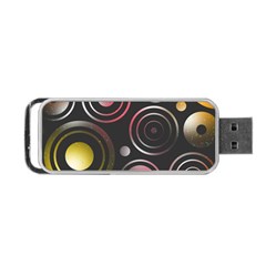 Circles Yellow Space Portable Usb Flash (one Side)