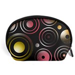 Circles Yellow Space Accessory Pouch (Large) Front