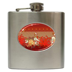 Abstract Flower Hip Flask (6 Oz) by HermanTelo