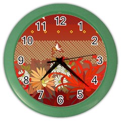 Abstract Flower Color Wall Clock by HermanTelo