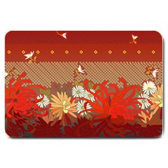 Abstract Flower Large Doormat  by HermanTelo