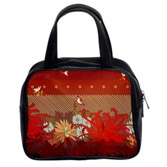 Abstract Flower Classic Handbag (two Sides)