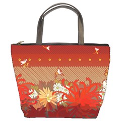 Abstract Flower Bucket Bag