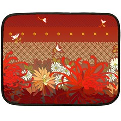 Abstract Flower Double Sided Fleece Blanket (mini) 