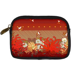 Abstract Flower Digital Camera Leather Case