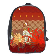 Abstract Flower School Bag (large)