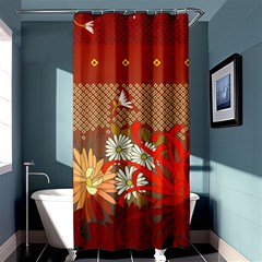 Abstract Flower Shower Curtain 36  X 72  (stall) 