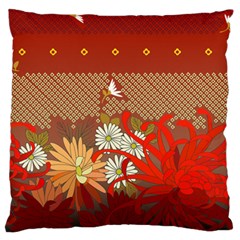 Abstract Flower Large Cushion Case (two Sides) by HermanTelo