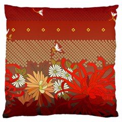 Abstract Flower Large Flano Cushion Case (two Sides) by HermanTelo