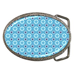 Blue Pattern Belt Buckles