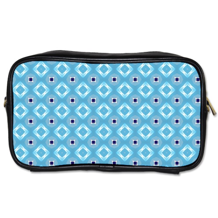 Blue Pattern Toiletries Bag (One Side)