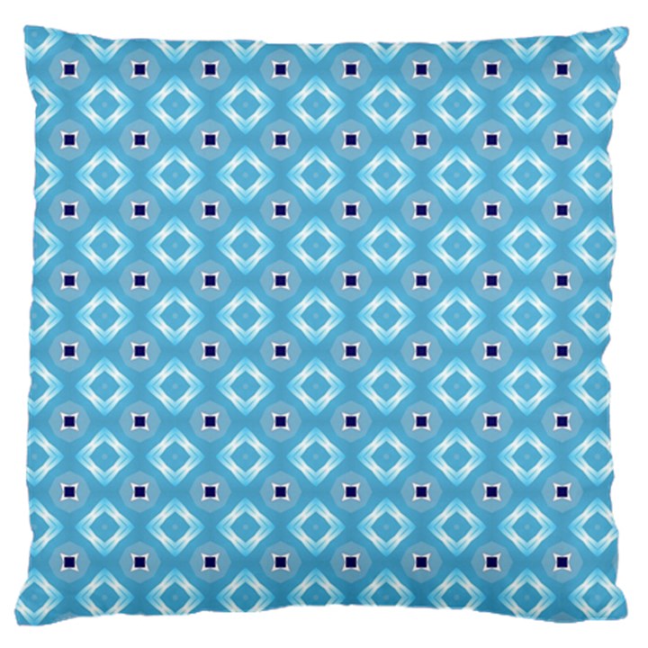 Blue Pattern Large Cushion Case (One Side)