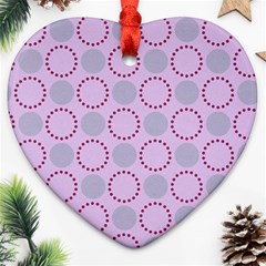 Circumference Point Pink Ornament (heart) by HermanTelo