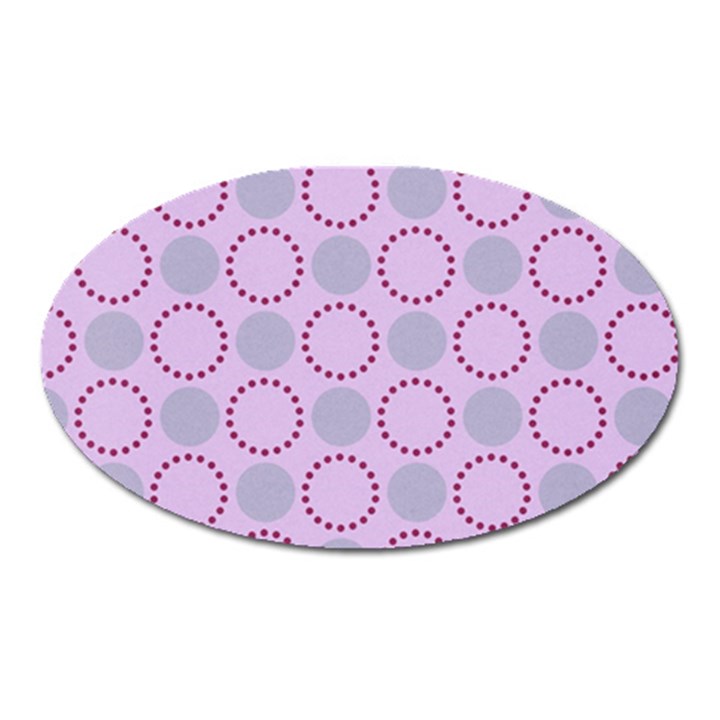 Circumference Point Pink Oval Magnet