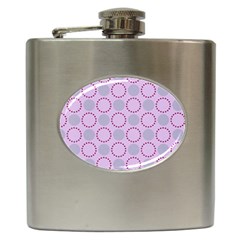 Circumference Point Pink Hip Flask (6 Oz)