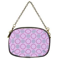 Circumference Point Pink Chain Purse (one Side) by HermanTelo