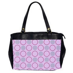 Circumference Point Pink Oversize Office Handbag (2 Sides)