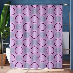 Circumference Point Pink Shower Curtain 60  X 72  (medium)  by HermanTelo