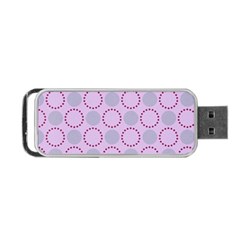 Circumference Point Pink Portable Usb Flash (two Sides) by HermanTelo