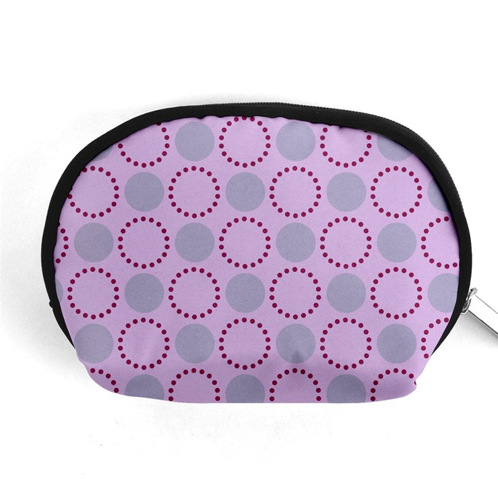 Circumference Point Pink Accessory Pouch (Medium)