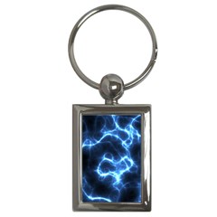 Electricity Blue Brightness Key Chain (rectangle) by HermanTelo